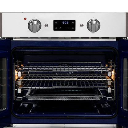 Forno Gallico 30-Inch Electric French Door Wall Oven, Stainless Steel, True Convection, Air Fry, Self-Cleaning FORNO