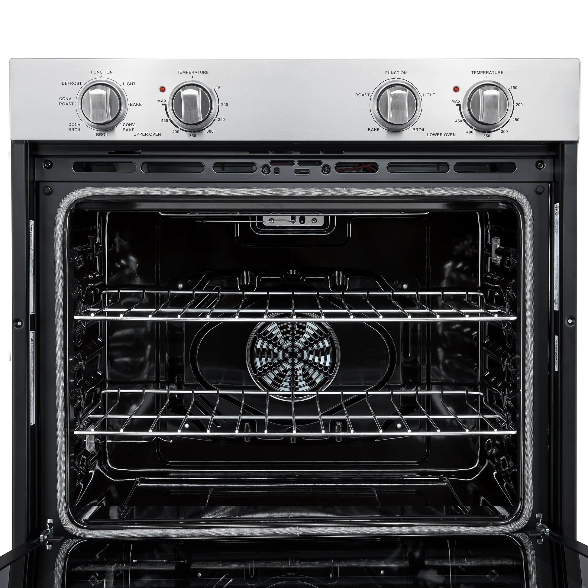 Forno Vomero 30-Inch Double Wall Oven, Stainless Steel, 10 cu.ft Total Capacity, 7100W Convection, Mechanical Controls, Self-Cleaning Function FORNO