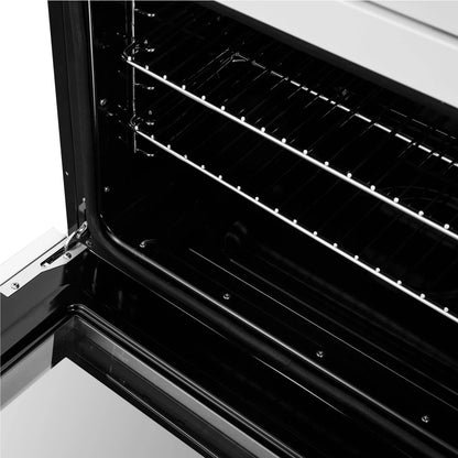 Forno Asti 30-Inch Double Electric Wall Oven with Upper French Doors in White & Antique Brass, 7.36 cu. ft. FORNO
