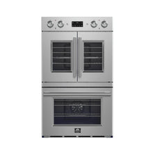 Forno Gallico 30-Inch Electric French Door Double Oven, Stainless Steel, Convection Cooking, Touch Control Panel, Self-Cleaning Function FORNO