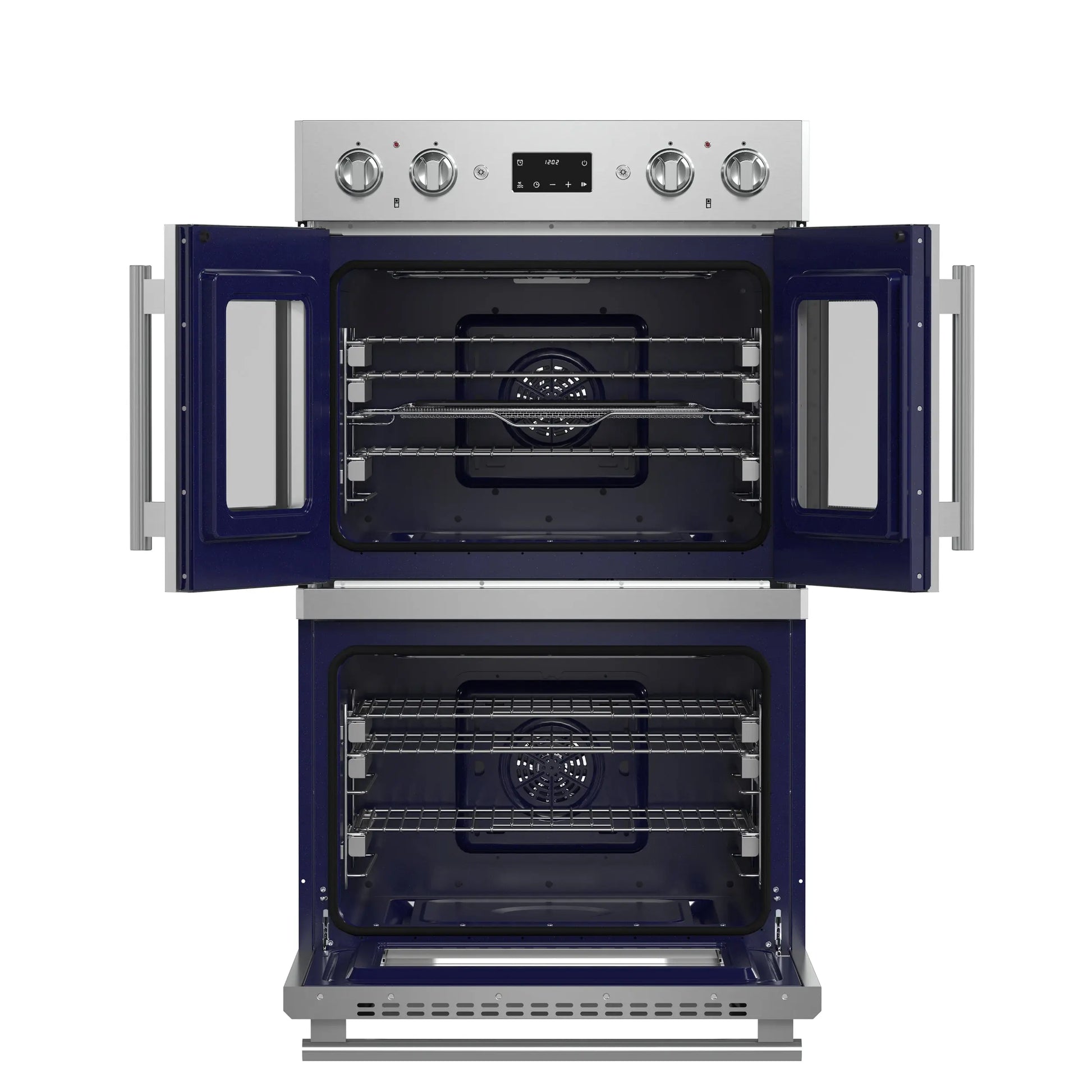 Forno Gallico 30-Inch Electric French Door Double Oven, Stainless Steel, Convection Cooking, Touch Control Panel, Self-Cleaning Function FORNO
