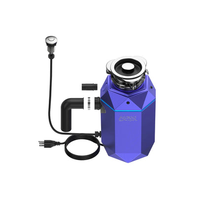 FORNO ACQUA BrightDIAMOND Amethyst 3/4HP Super Quiet Garbage Disposal Corded with Motion Sensor Cabinet Light & Pre-Wired Air Switch FORNO ACQUA