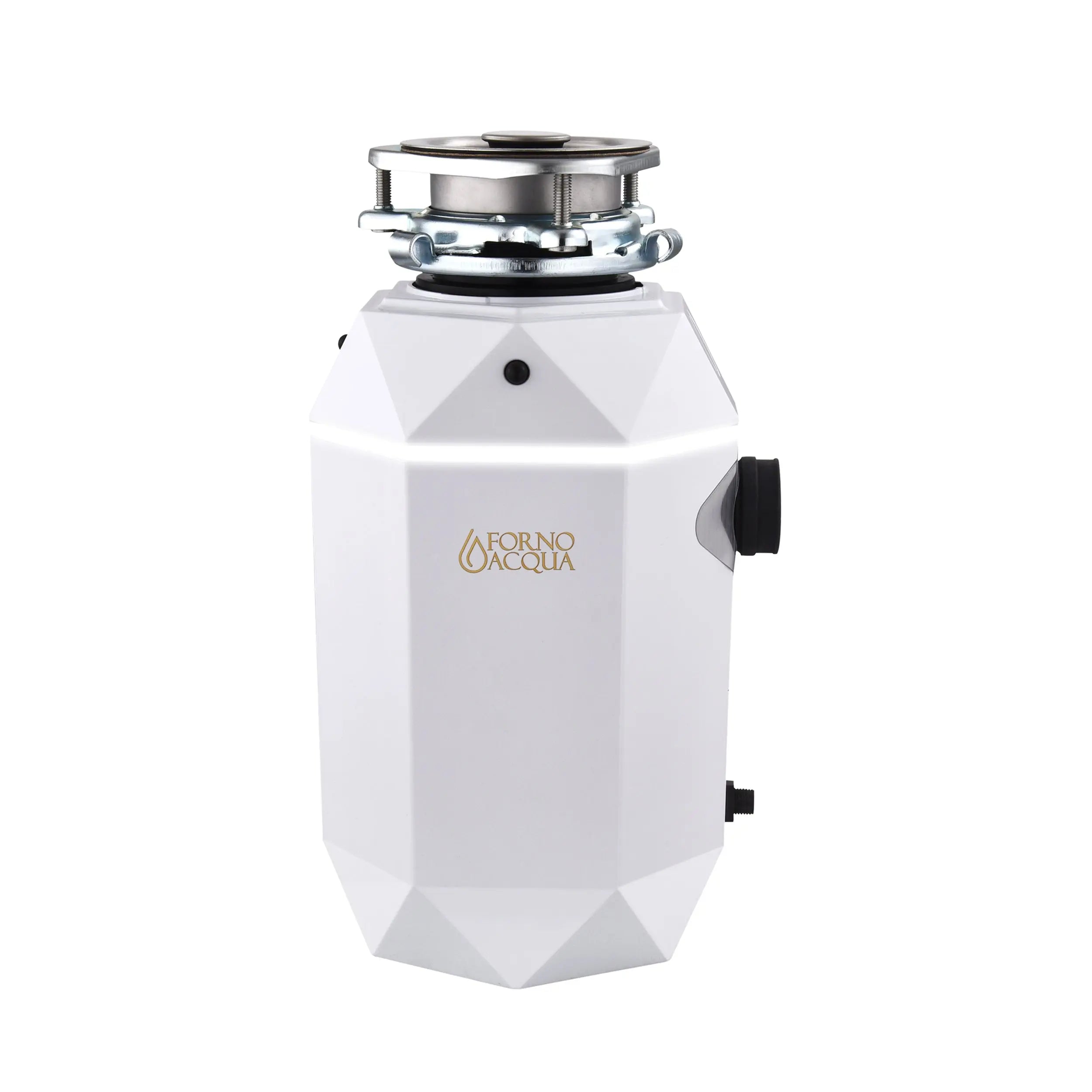 FORNO ACQUA BrightDIAMOND Moonstone 1HP Super Quiet Garbage Disposal Corded with Motion Sensor Cabinet Light & Pre-Wired Air Switch FORNO ACQUA