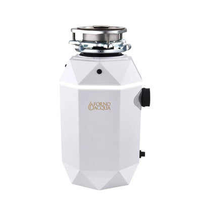 FORNO ACQUA BrightDIAMOND Moonstone 1HP Super Quiet Garbage Disposal Corded with Motion Sensor Cabinet Light & Pre-Wired Air Switch FORNO ACQUA