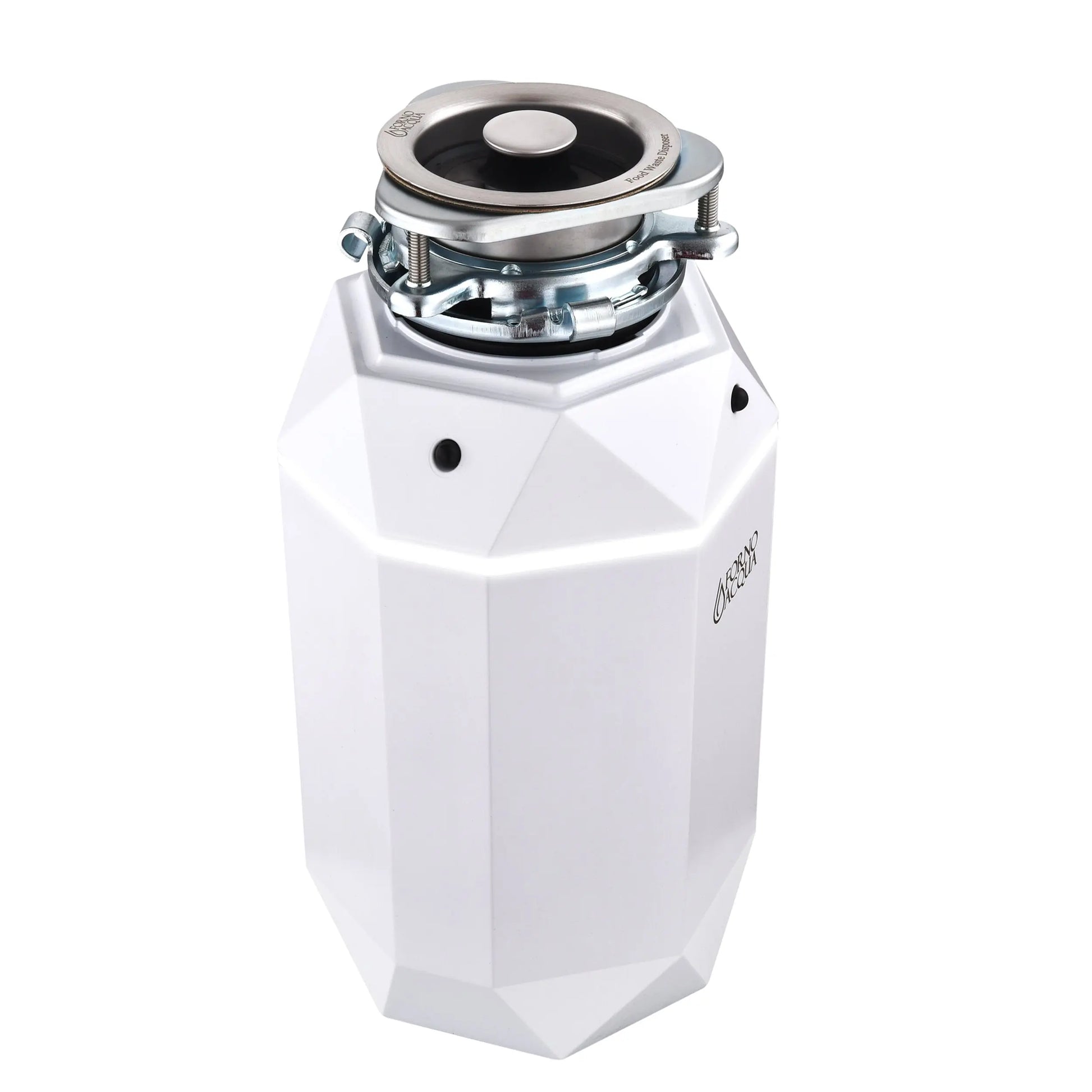 FORNO ACQUA BrightDIAMOND Moonstone 1HP Super Quiet Garbage Disposal Corded with Motion Sensor Cabinet Light & Pre-Wired Air Switch FORNO ACQUA