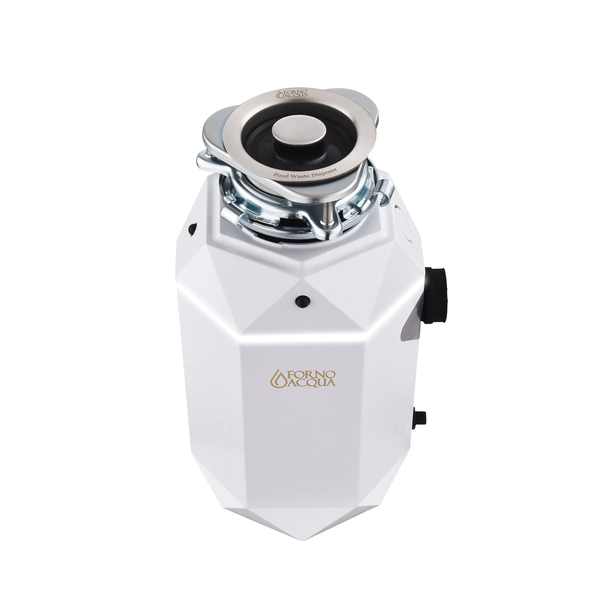 FORNO ACQUA BrightDIAMOND Moonstone 1HP Super Quiet Garbage Disposal Corded with Motion Sensor Cabinet Light & Pre-Wired Air Switch FORNO ACQUA