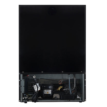 Forno Bacchino 24 Inch Wine Cooler, Black with Antique Brass Handles, with LED Lighting, Triple Glass Door, 51 Bottle Capacity, Built-In FORNO