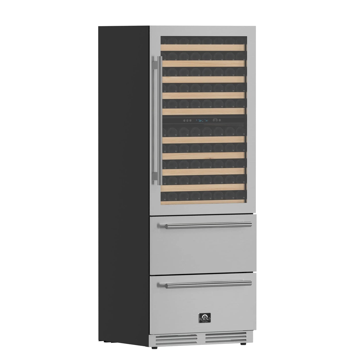 Forno Celano 30-Inch Dual Zone Wine Cooler and Beverage Cooler, 21.3 cu.ft, Stainless Steel FORNO
