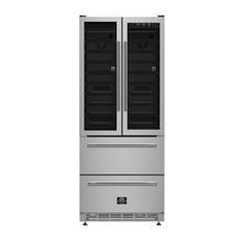 Forno Campania 32-Inch Wine Cooler, Stainless Steel, Dual Wine Zones, Two Beverage Drawers, 17.7 cu.ft FORNO