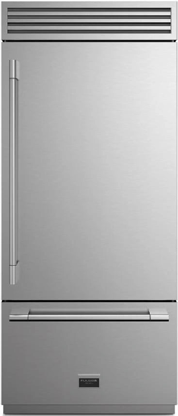 Fulgor Milano 700 Series 36 in. 18.5 Cu. Ft. Stainless Steel Counter Depth Bottom Freezer Refrigerator