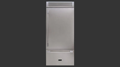 Fulgor Milano 36 Inch Built-In Bottom Freezer Refrigerator, Stainless Steel ITECH APPLIANCES