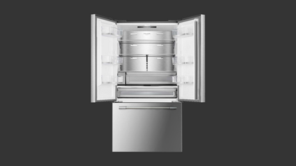 Fulgor Milano 36 Inch Counter Depth French Door Refrigerator Stainless Steel