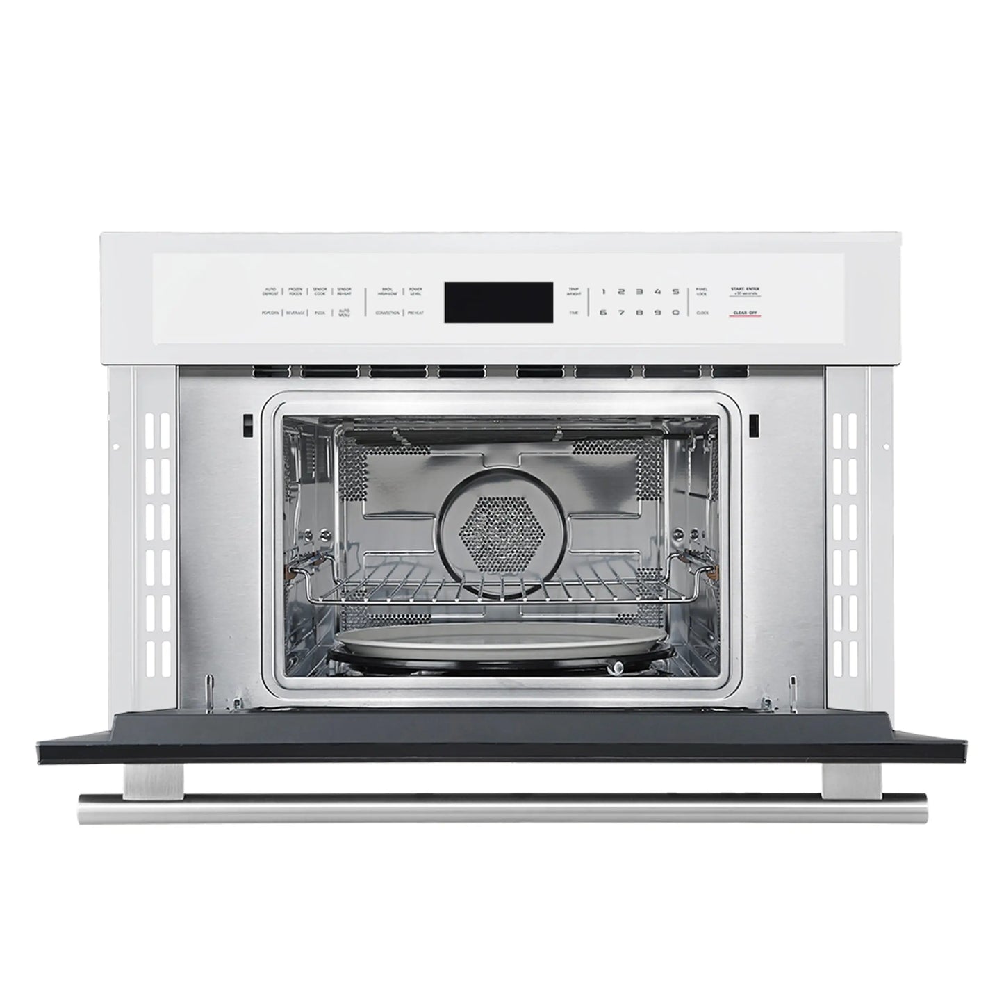 FORNO 2-Piece Kitchen Bundle - 30" White Single Wall Oven (1333-30), 30" White Microwave (3093-30) FORNO