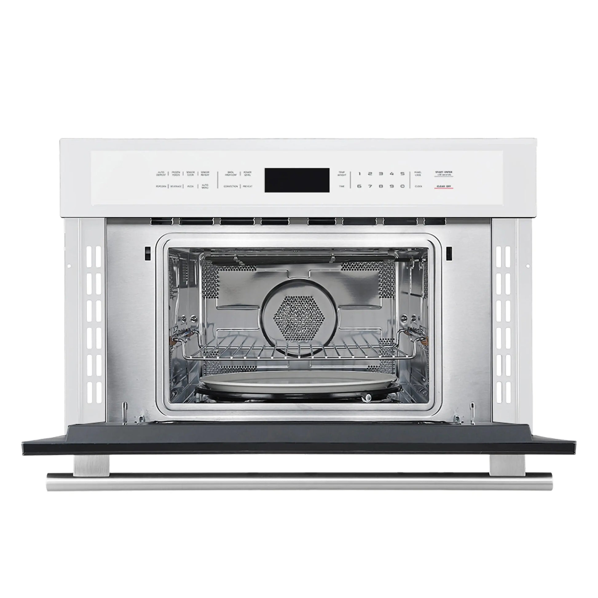 FORNO 2-Piece Kitchen Bundle - 30" White Single Wall Oven (1333-30), 30" White Microwave (3093-30) FORNO