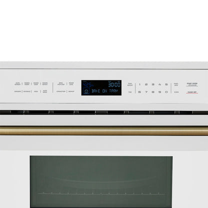 Oliena Espresso White 30 Inch 1750 Watt Compact Oven & 1000 Watt Microwave, 1.6 cu. ft. FORNO