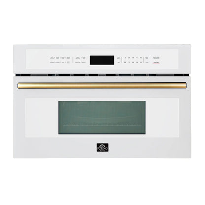 Oliena Espresso White 30 Inch 1750 Watt Compact Oven & 1000 Watt Microwave, 1.6 cu. ft. FORNO