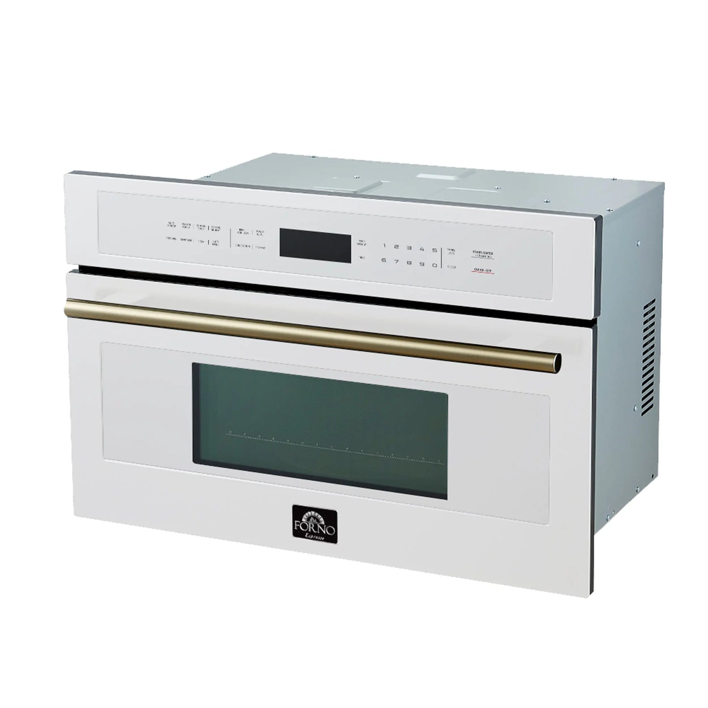 Oliena Espresso White 30 Inch 1750 Watt Compact Oven & 1000 Watt Microwave, 1.6 cu. ft. FORNO