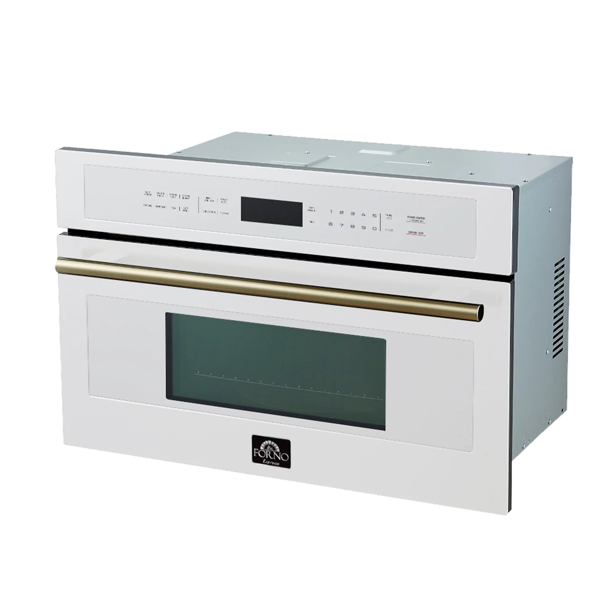 Oliena Espresso White 30 Inch 1750 Watt Compact Oven & 1000 Watt Microwave, 1.6 cu. ft. FORNO