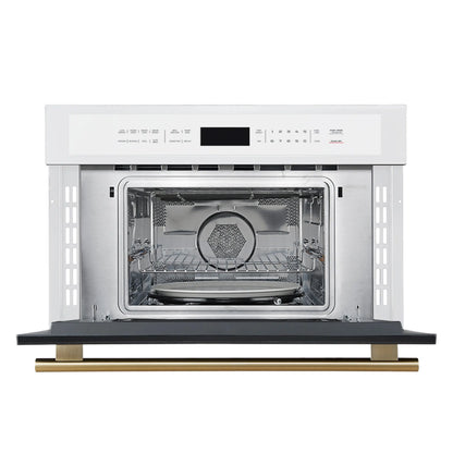 Oliena Espresso White 30 Inch 1750 Watt Compact Oven & 1000 Watt Microwave, 1.6 cu. ft. FORNO