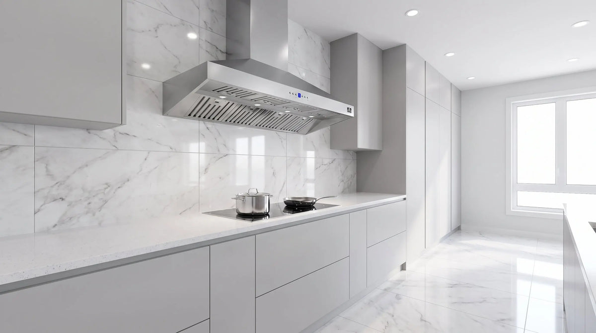 Forno Orvieto 60-Inch Wall Mount Range Hood, LED Lighting, Heavy Duty, Stainless Steel FORNO