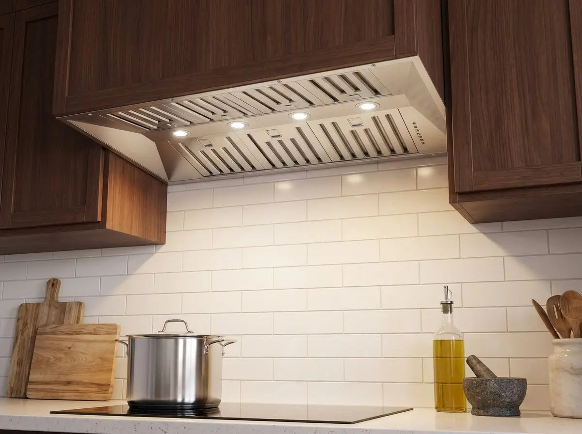 Forno Altilia 60-Inch Insert Range Hood, Stainless Steel, LED Lighting, Baffle Filters FORNO