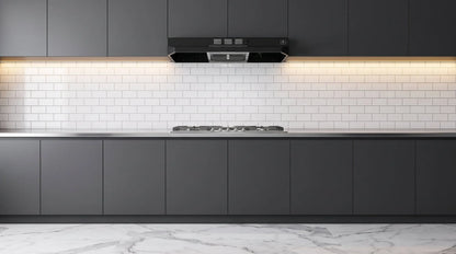 Forno Cappa 30-Inch Under Cabinet Range Hood, Black, 200 CFM, Convertible, LED Lighting FORNO