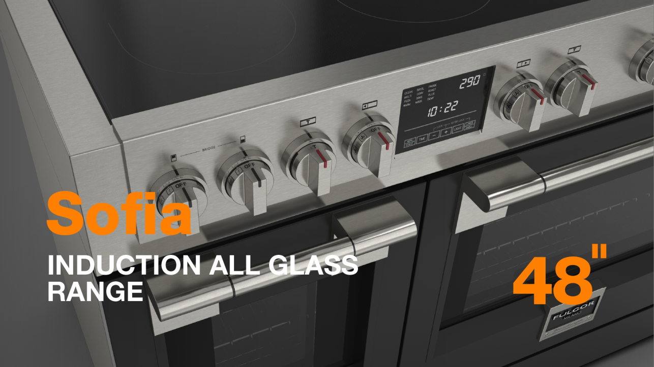 Fulgor Milano Sofia 48-Inch Professional Induction Range All Glass Surface