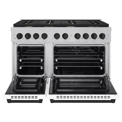https://cdn.shopify.com/s/files/1/0596/2504/6223/files/zline--autograph--edition--professional--satin--stainless--steel--white--matte--gas--range--SDRSZ-WM-48-MB--front--open.webp?v=1770234647