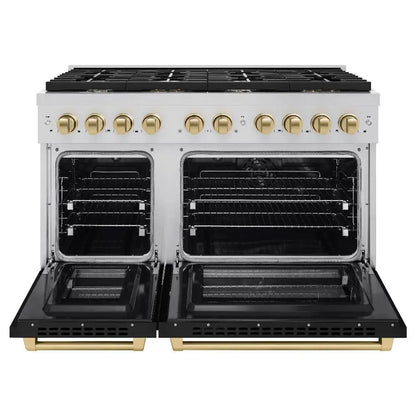 https://cdn.shopify.com/s/files/1/0596/2504/6223/files/zline--autograph--edition--professional--stainless--steel--black--matte--gas--range--SDRZ-BLM-48-CB--front--open_cde9a409-e2e7-4511-874e-ebf81492f707.webp?v=1770235590