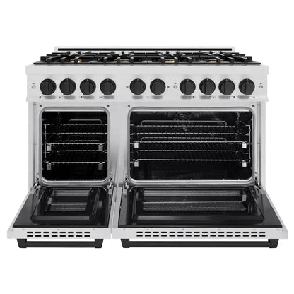 https://cdn.shopify.com/s/files/1/0596/2504/6223/files/zline--select--satin--stainless--steel--dual--fuel--range--autograph--edition--matte--black--HDRSZ-48-MB--front--open.webp?v=1770242768